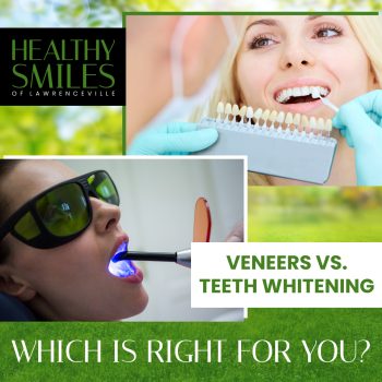 Looking to enhance your smile? Learn the differences between veneers and teeth whitening to find the best cosmetic dentistry option in Lawrenceville, GA.